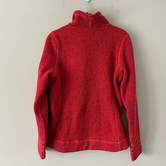 The North Face Full Zip Mock Neck Casual Outdoor Fleece Basic Jacket Red Small - Picture 3 of 9